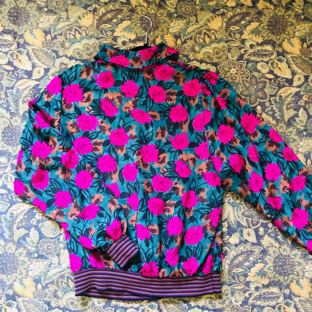 Vintage Russ Floral Blouse Size 10